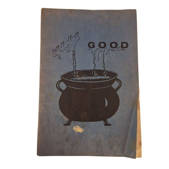 1962 Crievewood Methodist Church Nashville Cook Book Blue Couldron Pot Womens - Picture 1 of 8